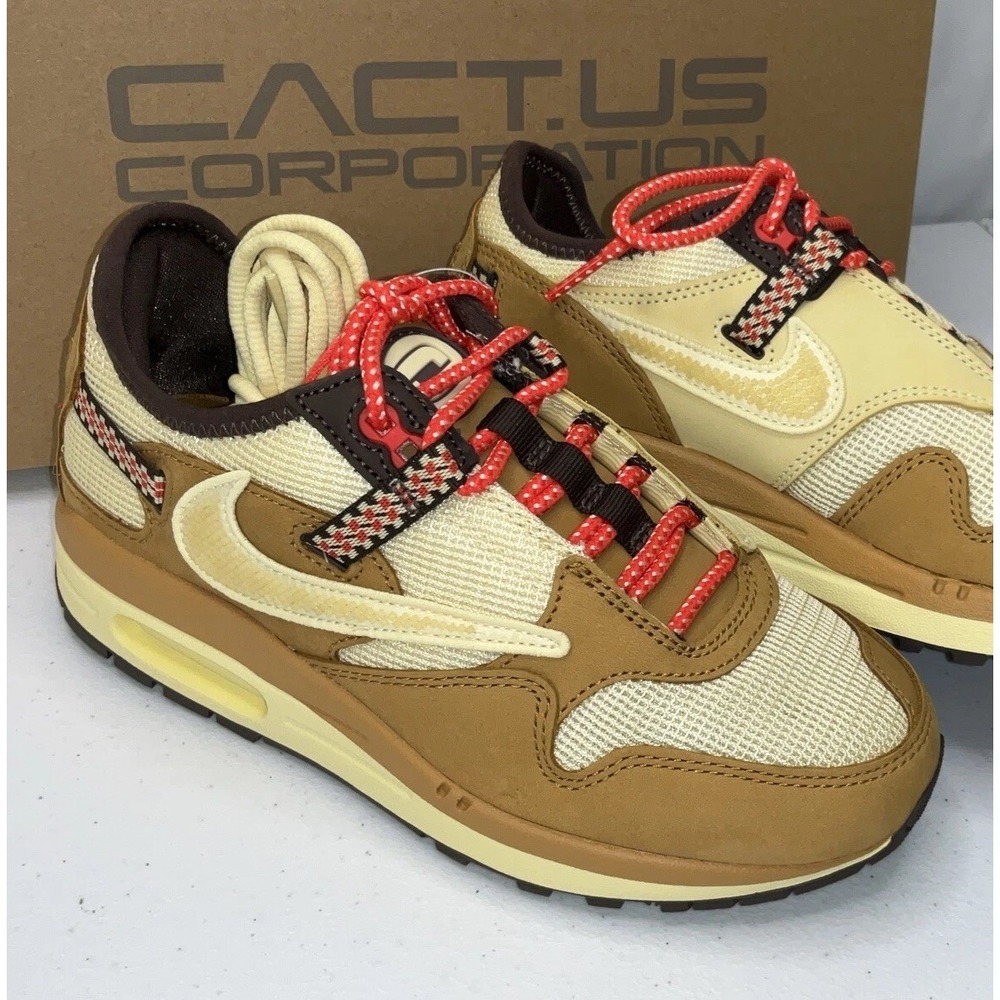 Nike Air Max 1 Travis Scott Cactus Jack Wheat Lemon Drop DO9392-700 Mens 5 NIB